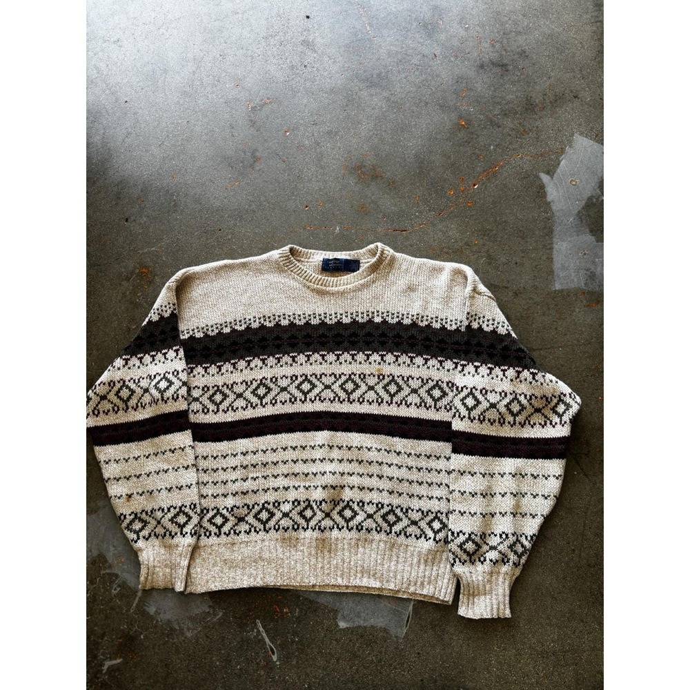 Vintage 90s striped grandpa style sweater